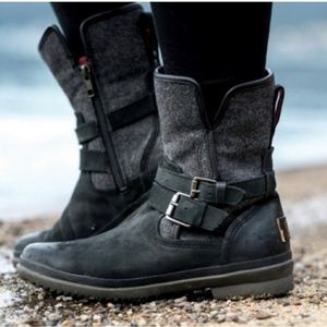 UGG SIMMENS MOTO BOOT BLACK